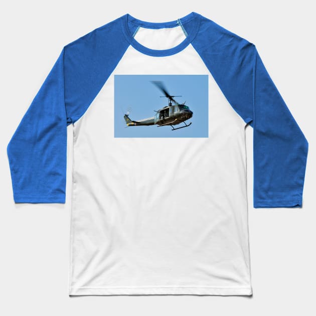 Bell UH-1 Iroquois Helicopter - (Huey) Baseball T-Shirt by SteveHClark